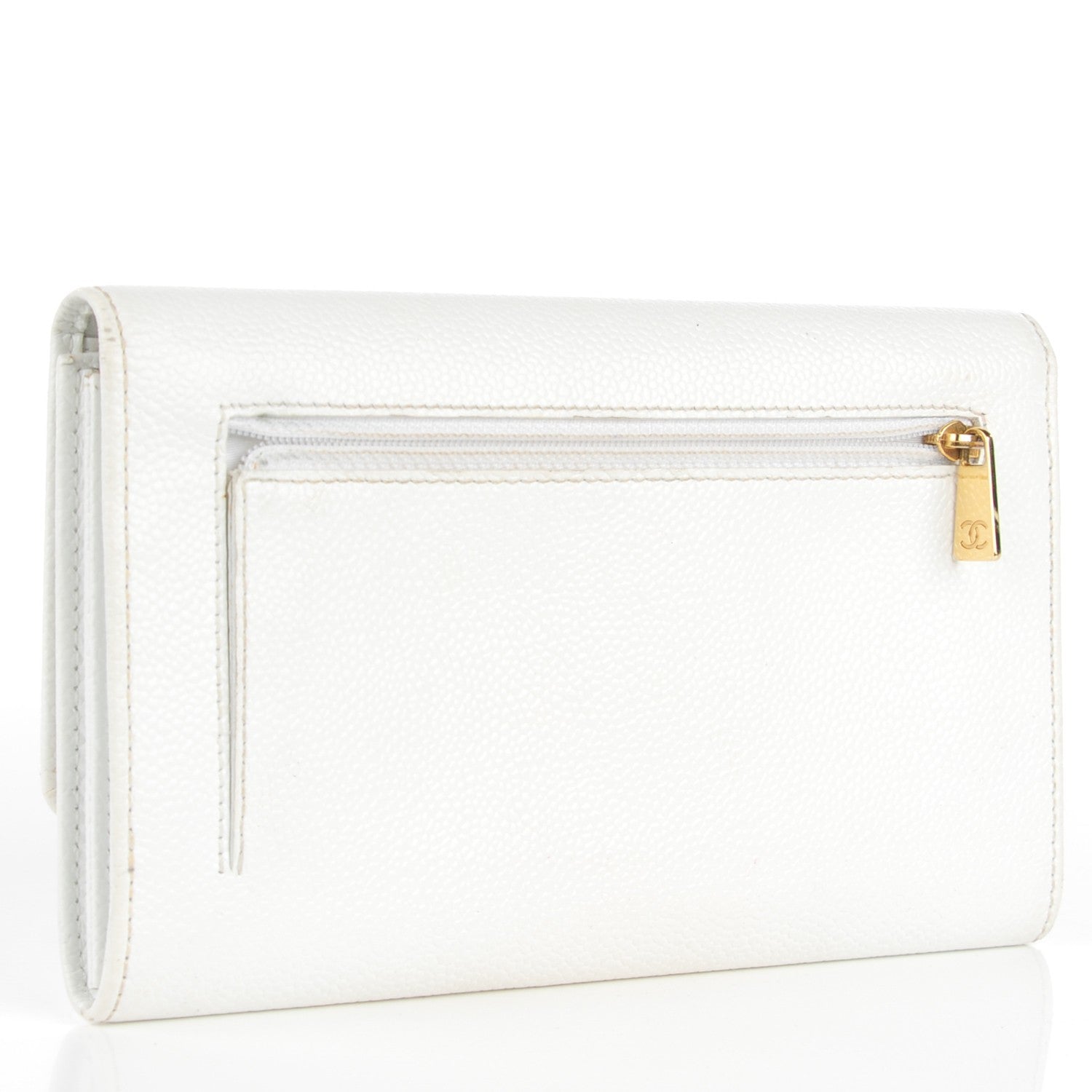 Chanel Caviar Timeless CC Wallet White 7 of 13