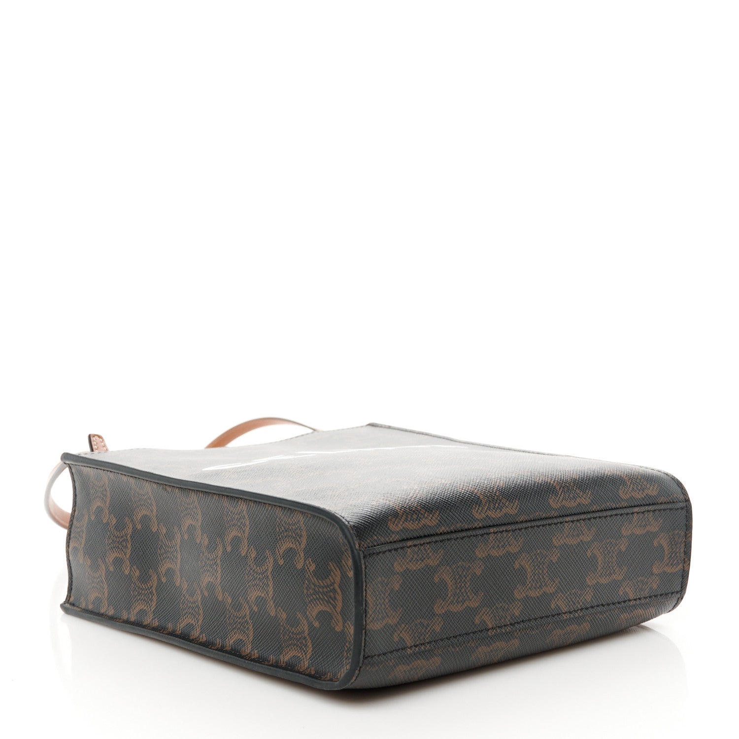 Celine Triomphe Canvas Calfskin Mini Vertical Cabas Tan 4 of 10