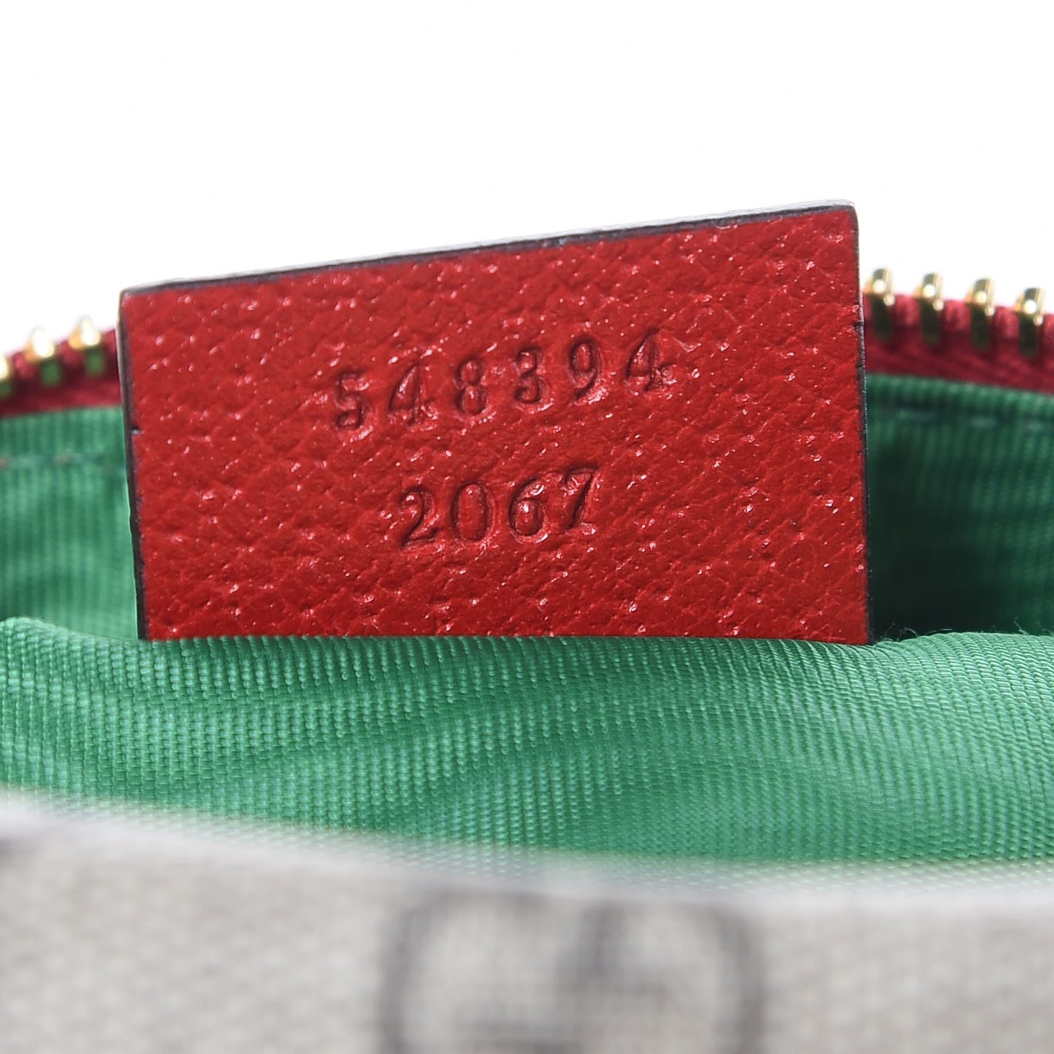 Gucci Soft GG Supreme Monogram Calfskin Small Ophidia Cosmetic Case Beige Ebony Hibiscus Red 7 of 8