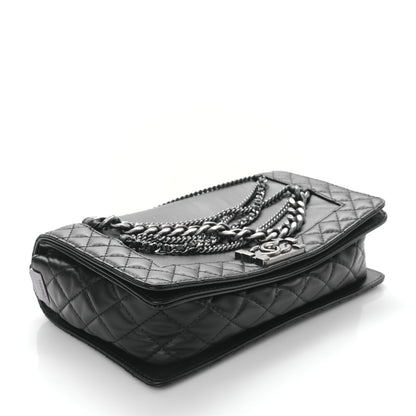 Chanel Calfskin Enchained New Medium Boy Flap Black 4 of 9