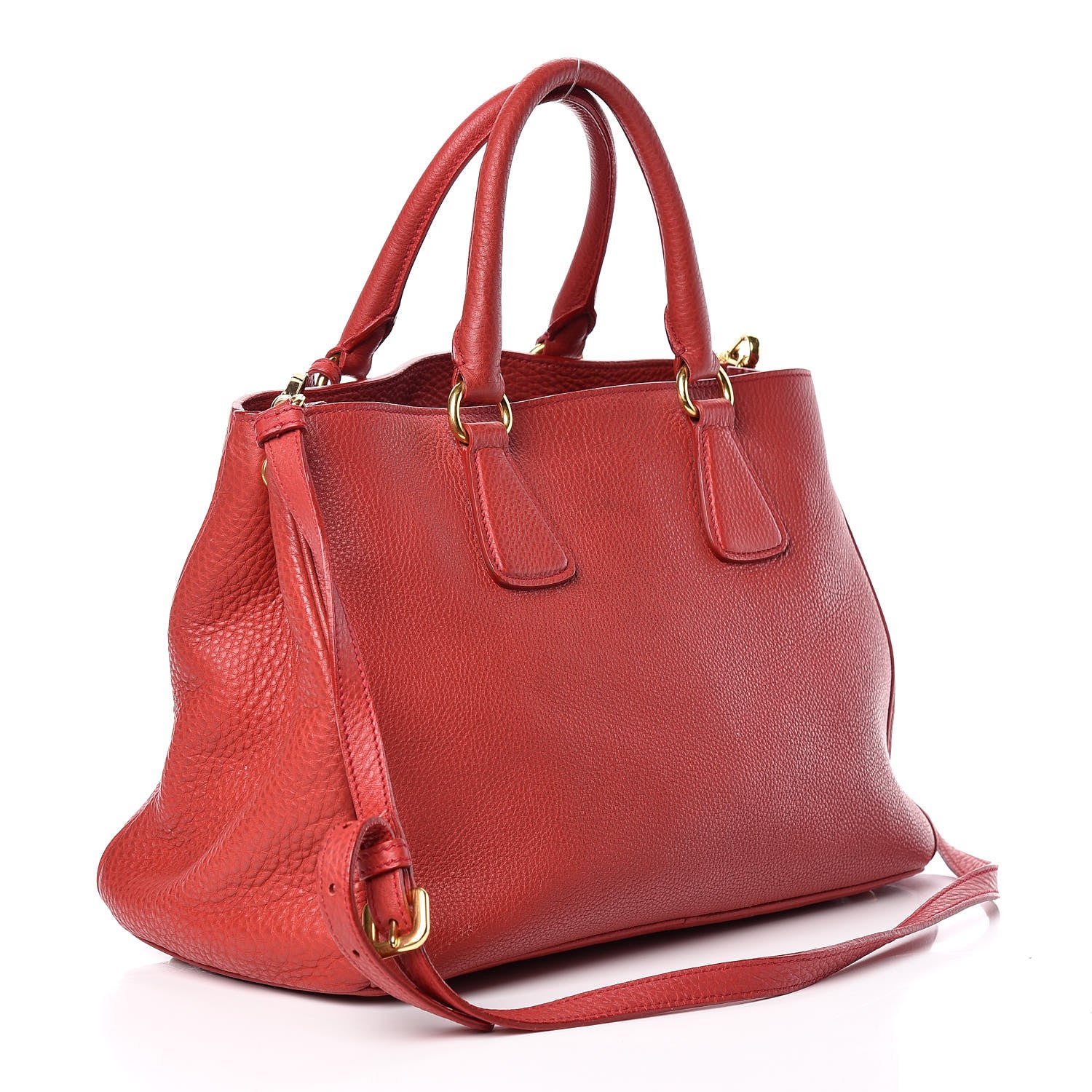 Prada Vitello Daino Tote Rosso 3 of 22