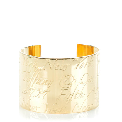 Tiffany 18K Yellow Gold Wide Notes Cuff 1 of 4