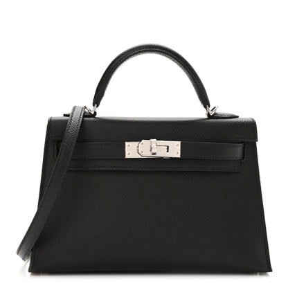 Hermes Epsom Mini Kelly Sellier 20 Black 1 of 11