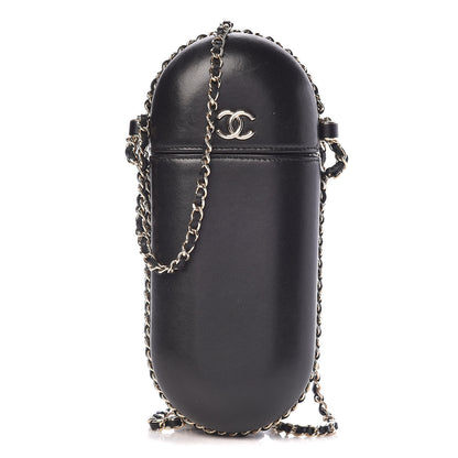Chanel Lambskin Chain Around Phone Holder Black 1 of 13