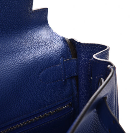 Hermes Togo Kelly Retourne 28 Bleu Electrique 9 of 32