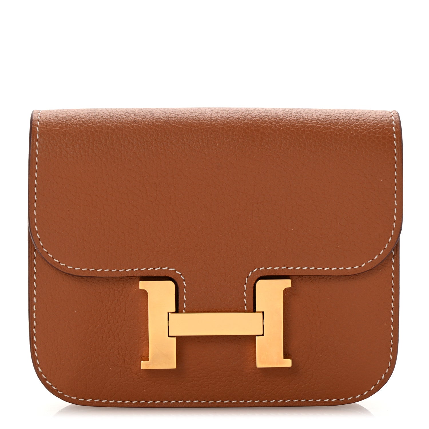 Hermes Evercolor Constance Slim Wallet Gold 1 of 8