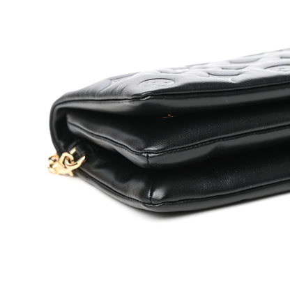 Louis Vuitton Lambskin Embossed Monogram Pochette Coussin Black 7 of 9