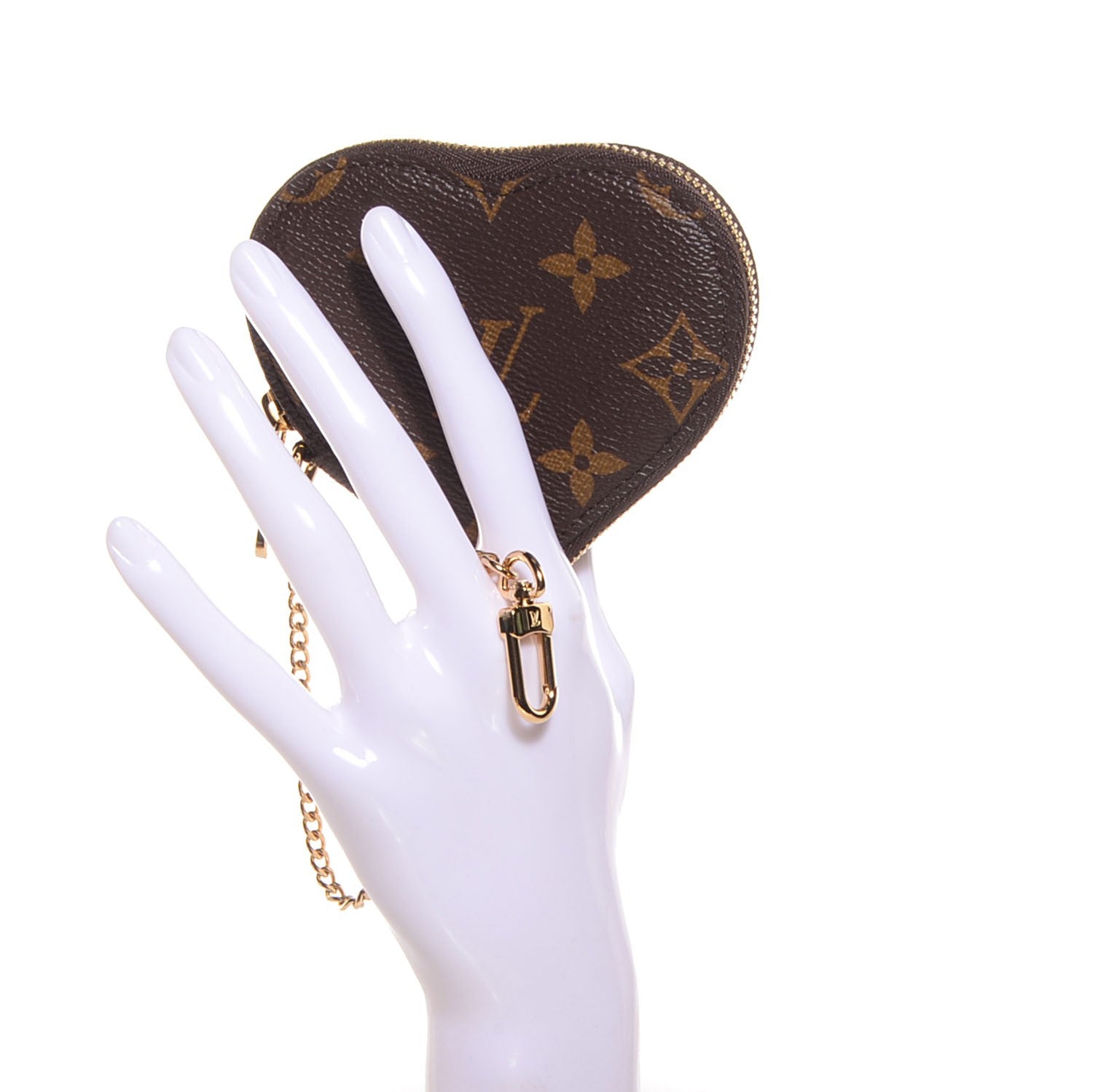 Louis Vuitton Monogram Leopard Coeur Heart Coin Purse Blanc Corail 2 of 8