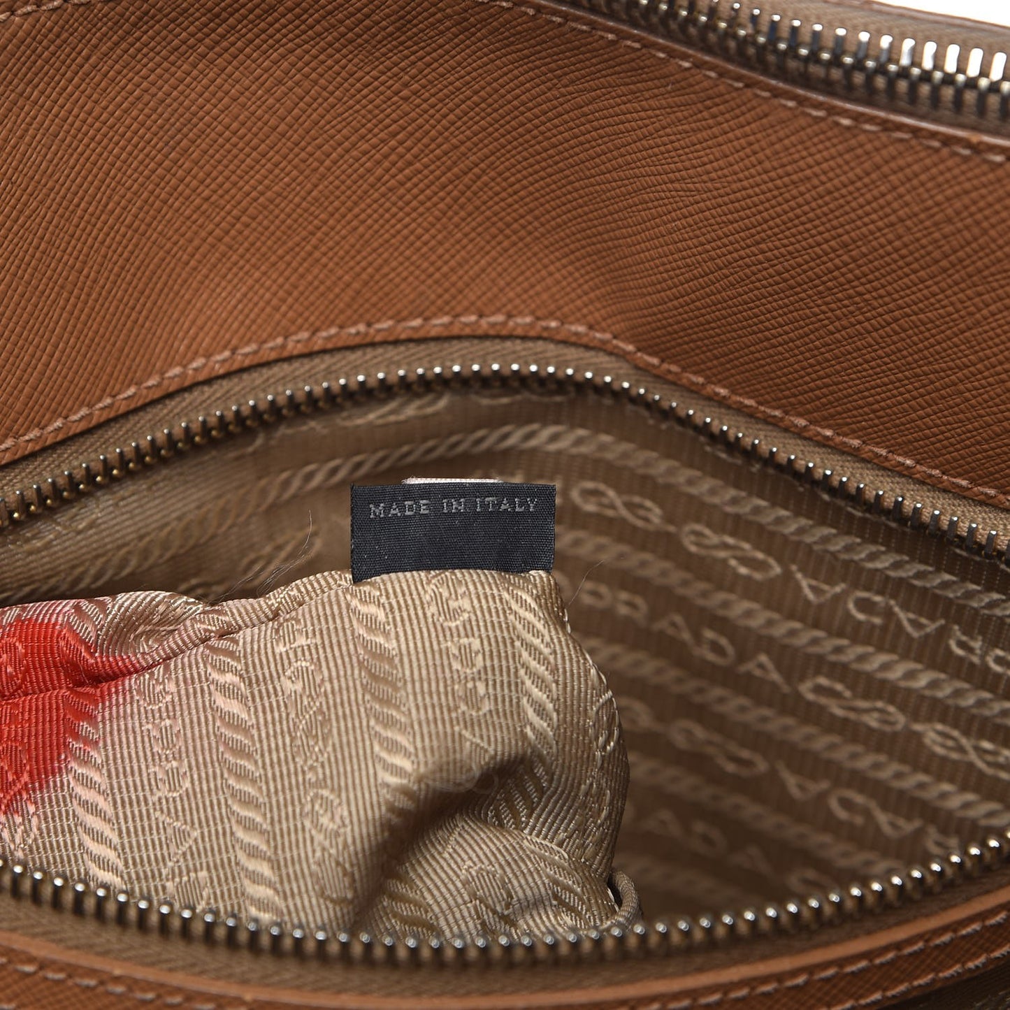 Saffiano Lux Extra Large Galleria Double Zip Tote Caramel