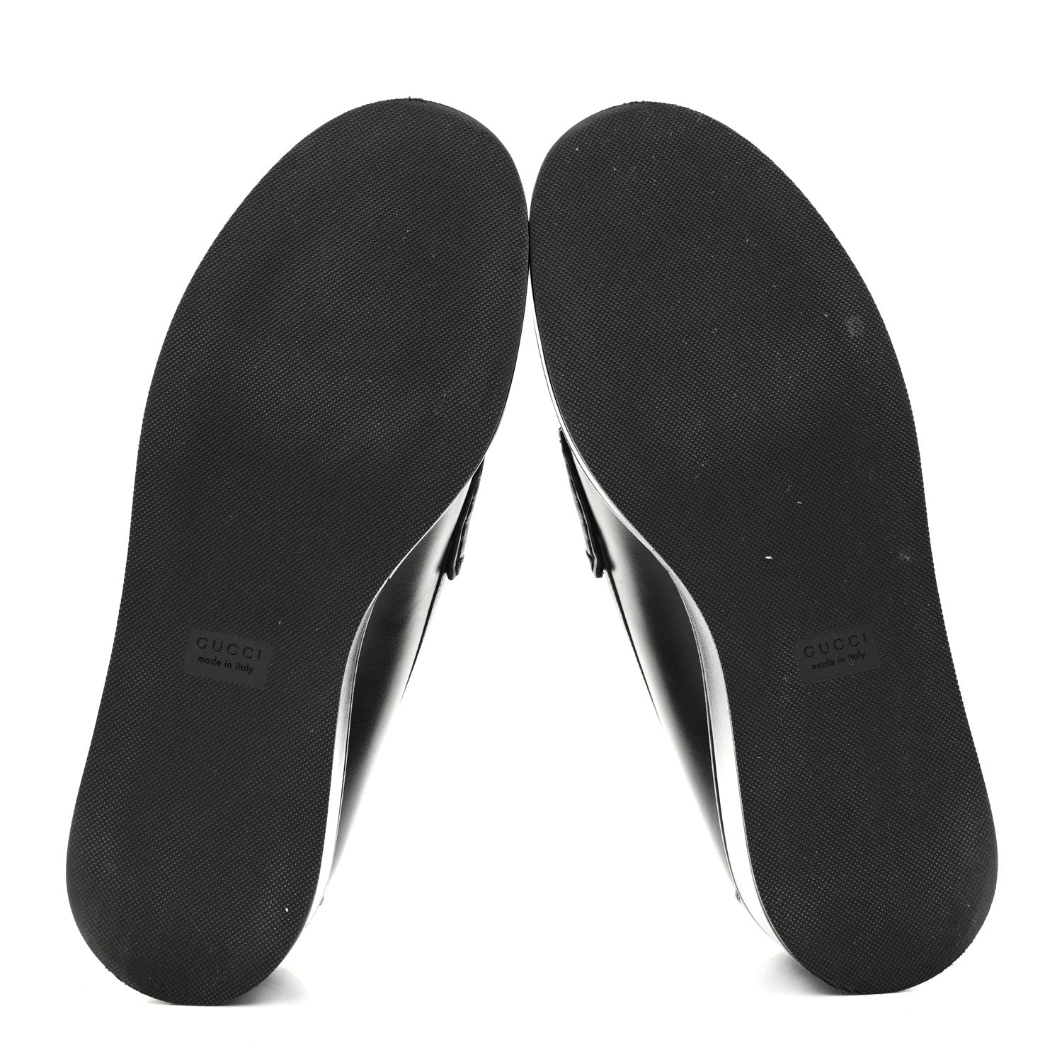 Gucci Kama Calfskin Horsebit Womens Wedge Platform Loafers 39 Black 6 of 11