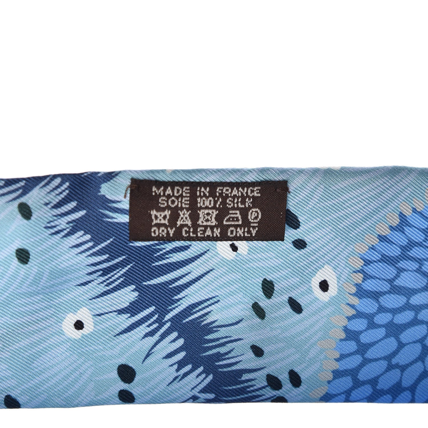 Hermes Silk Dans un Jardin Anglais Twilly Ciel Marine Brun 3 of 5