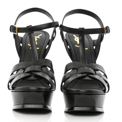 Saint Laurent Buffalo Tribute 105 Platform Sandals 39 Black 2 of 10