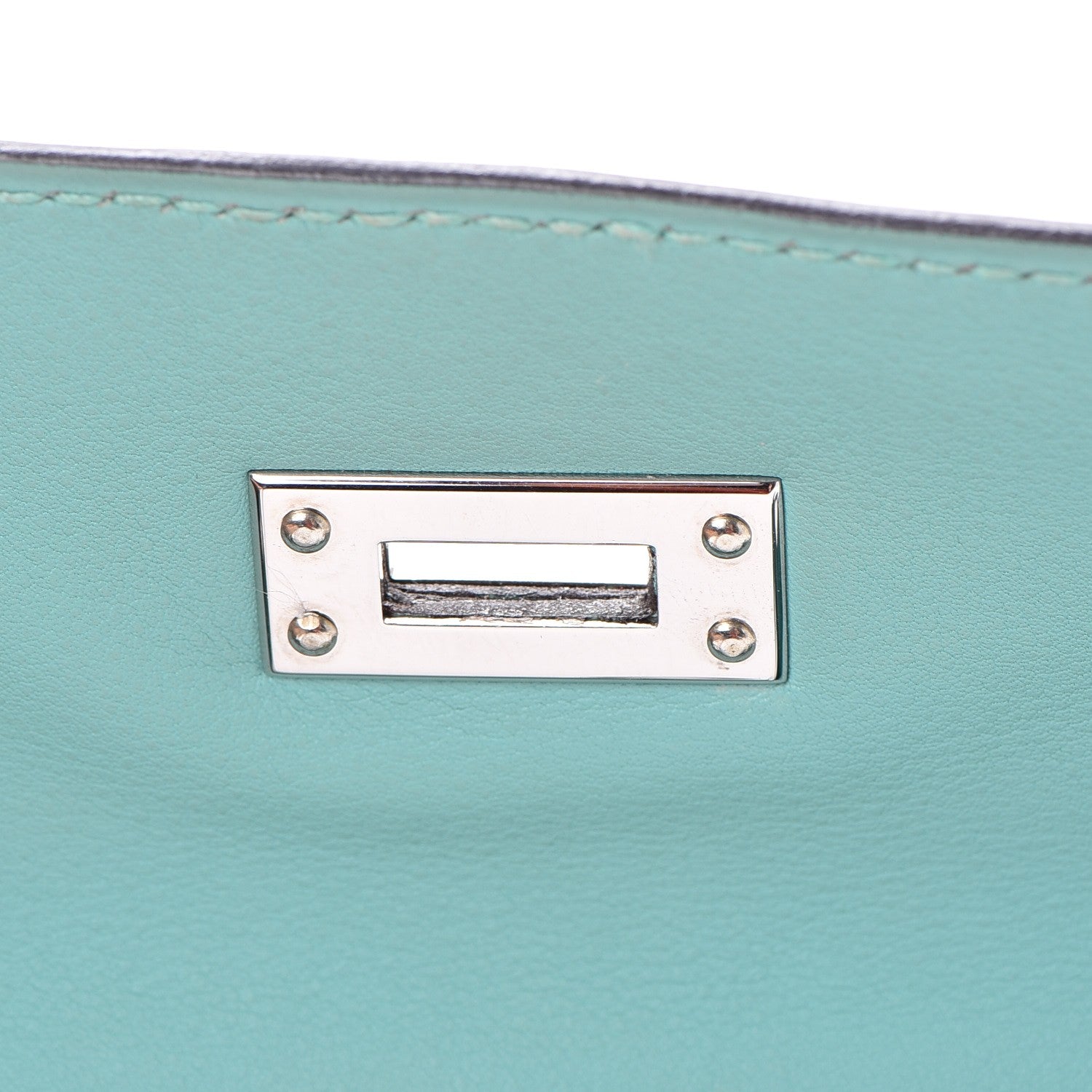 Hermes Swift Kelly Pochette Clutch Bleu Atoll 19 of 30