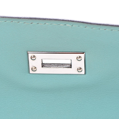 Hermes Swift Kelly Pochette Clutch Bleu Atoll 19 of 30