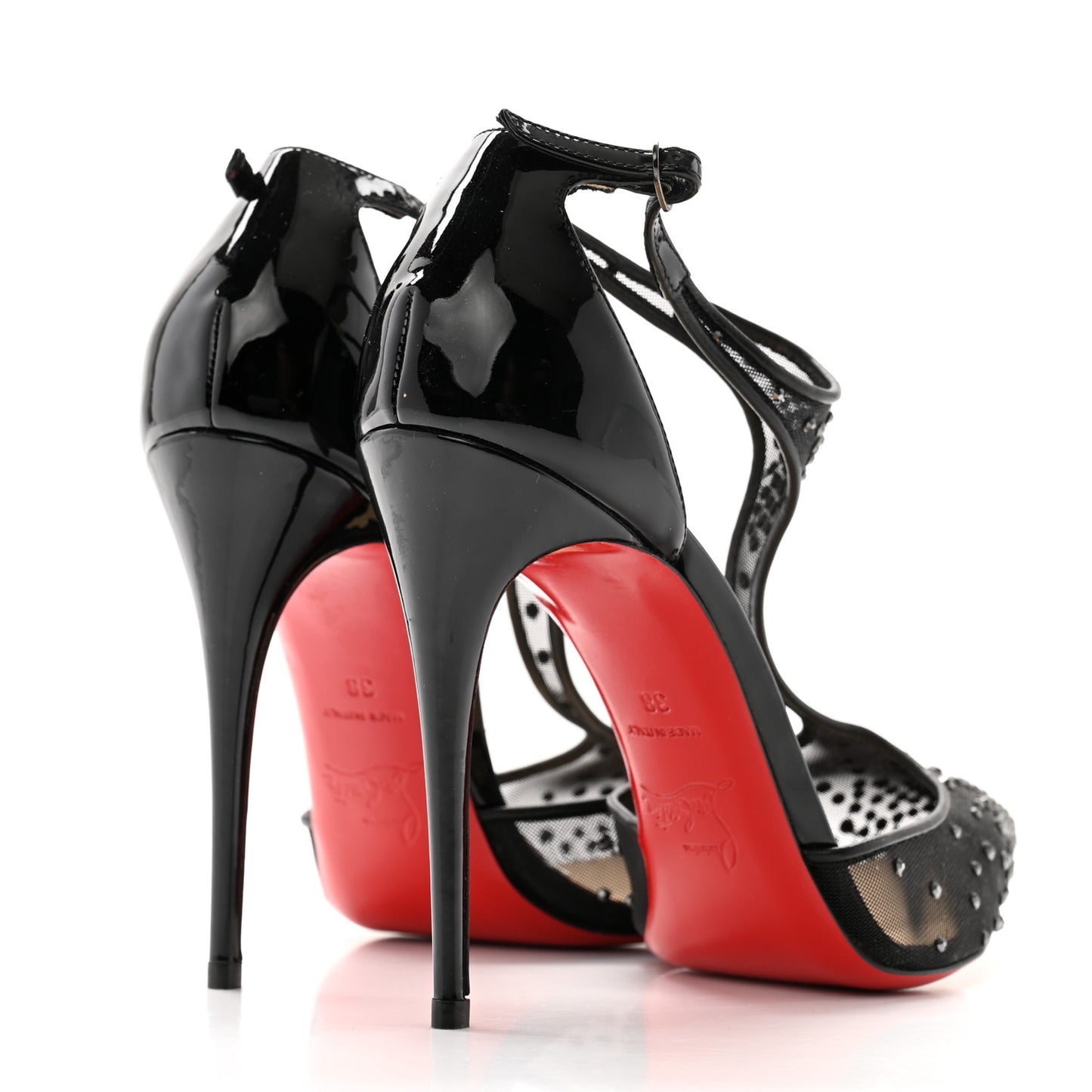 Patent Rete Strass Salopatina 100 Pumps 38 Black