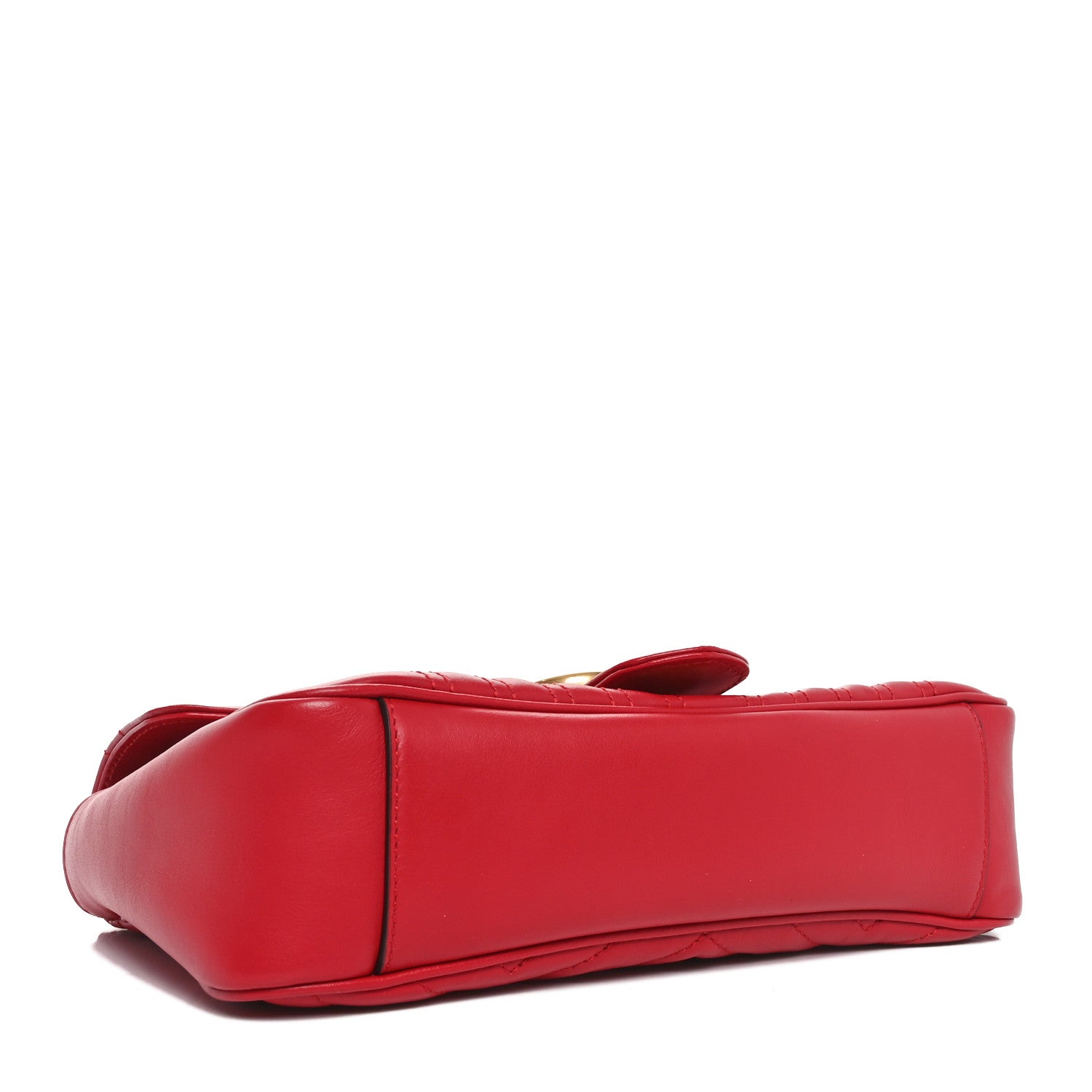 Gucci Calfskin Matelasse Small GG Marmont Shoulder Bag Hibiscus Red 4 of 10