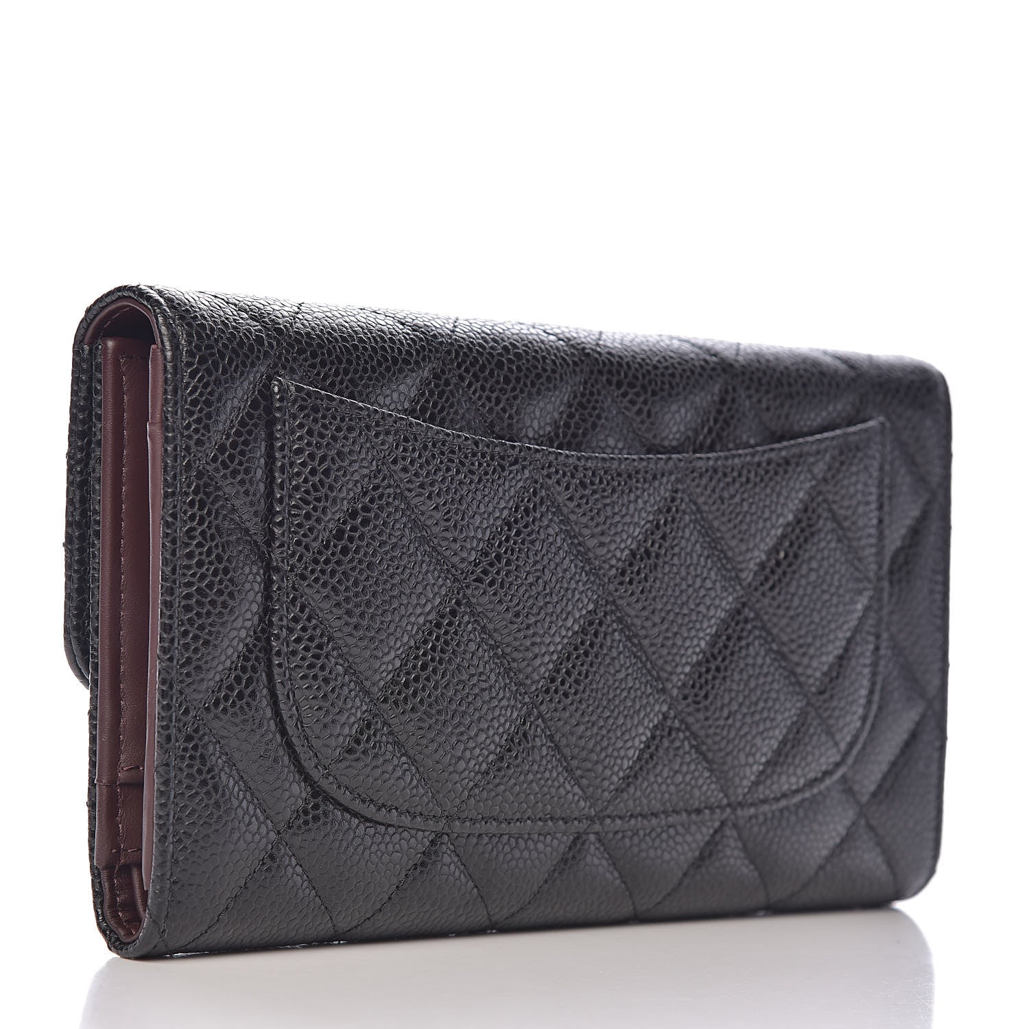 Chanel Caviar Quilted Large Flap Wallet Black 3 of 9