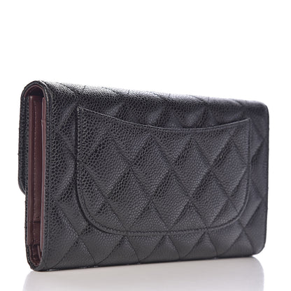 Chanel Caviar Quilted Large Flap Wallet Black 3 of 9
