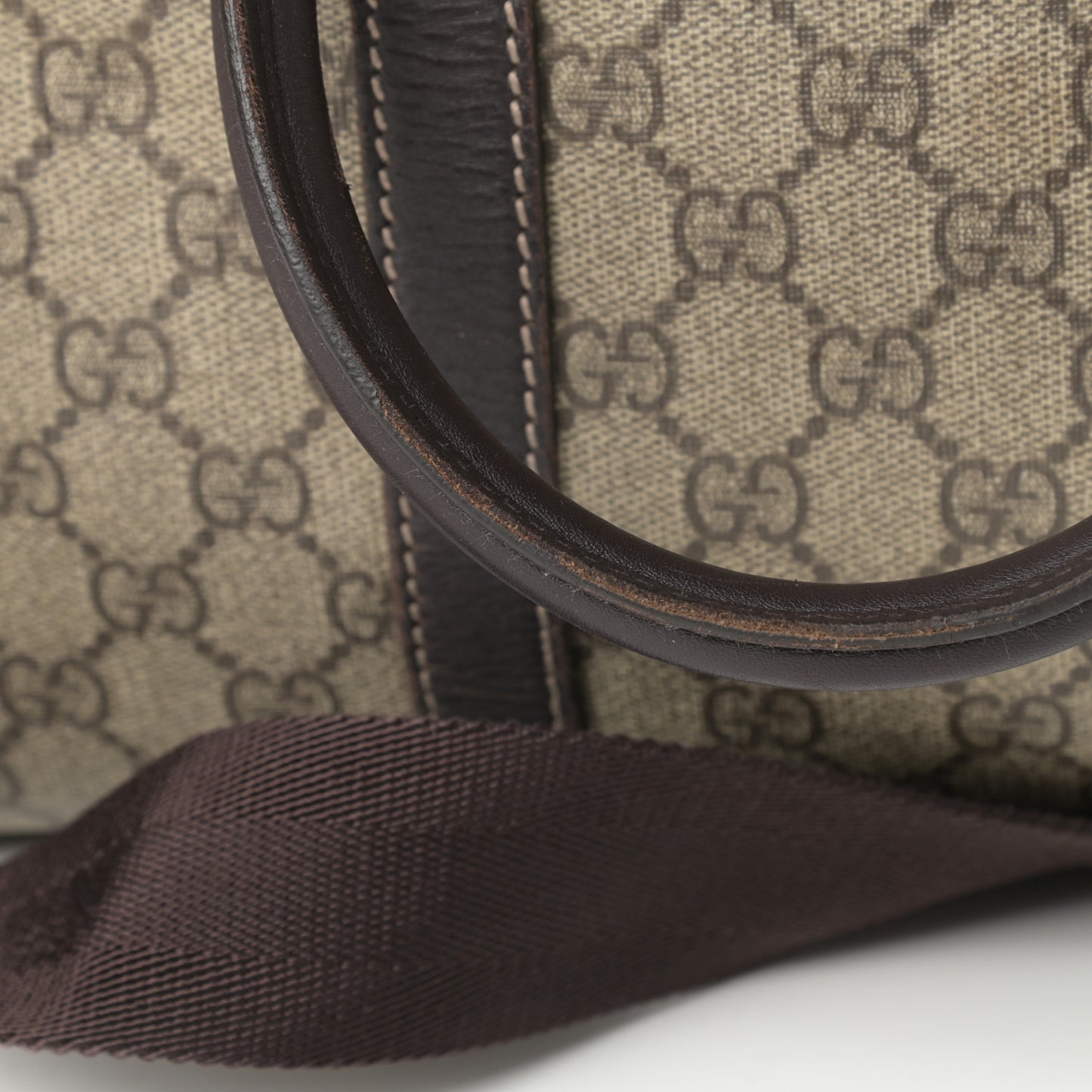 GG Plus Monogram Medium Carry On Duffle Dark Brown