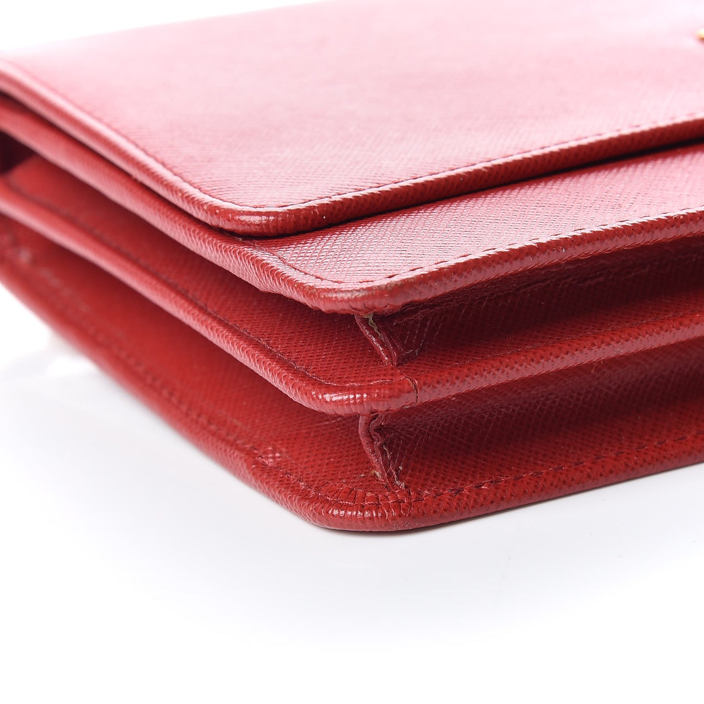 Saffiano Metal Flap Wallet With Strap Fuoco