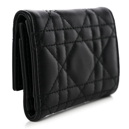 Christian Dior Lambskin Cannage My Dior Veronia Wallet Black 3 of 7