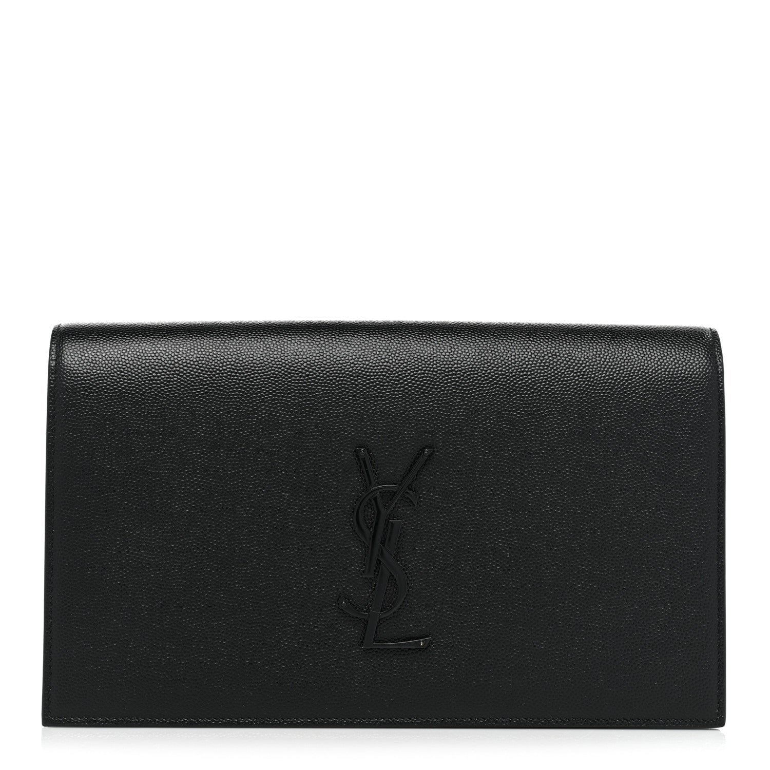 Saint Laurent Grain De Poudre Classic Monogram Kate Clutch Black 1 of 8