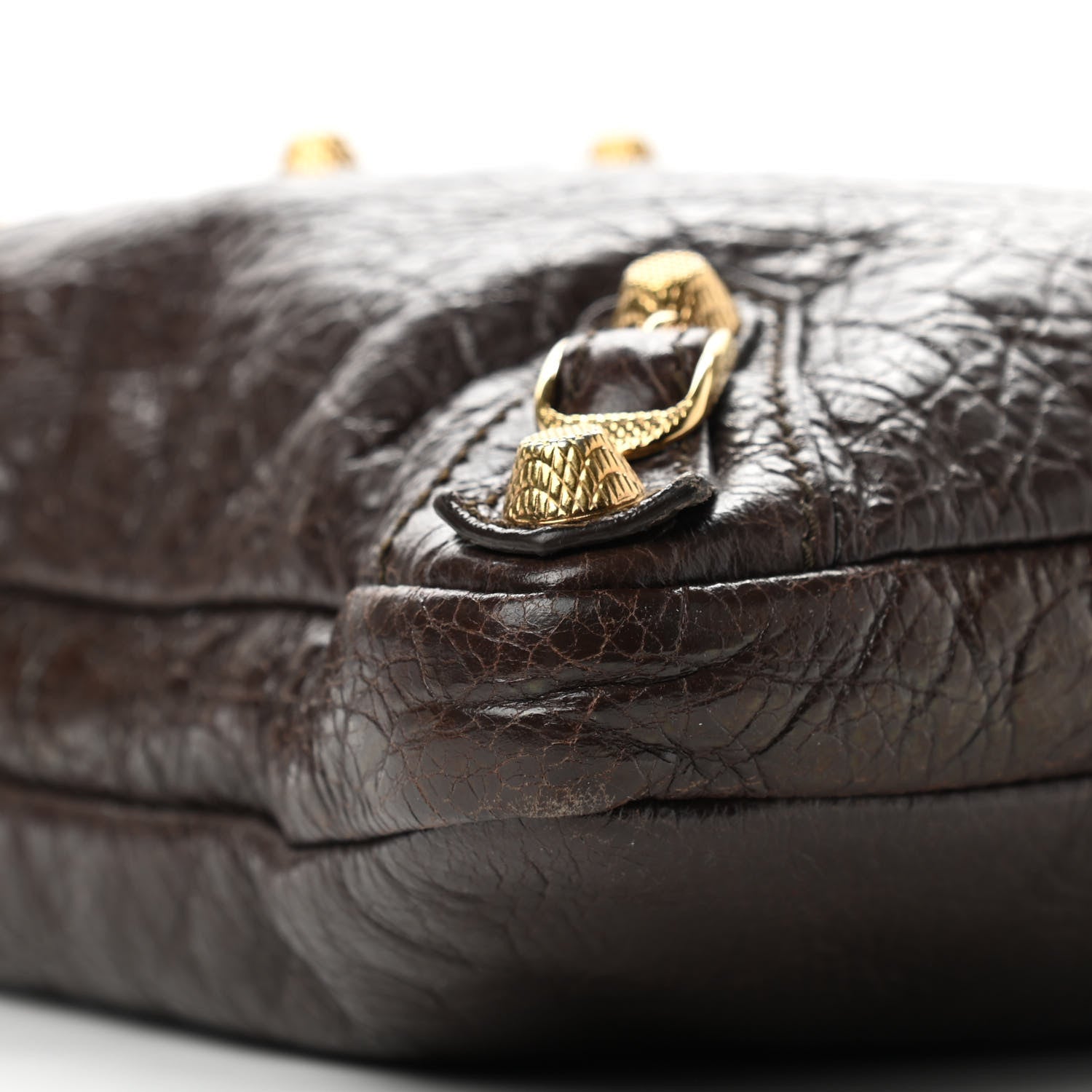 Balenciaga Agneau Giant 12 Gold Hardware Flat Crossbody Charbon 10 of 11