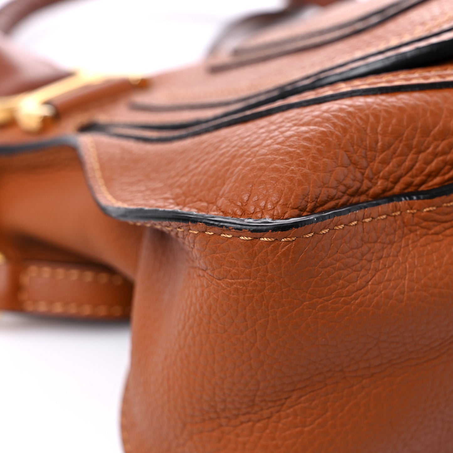 Calfskin Small Marcie Satchel Tan