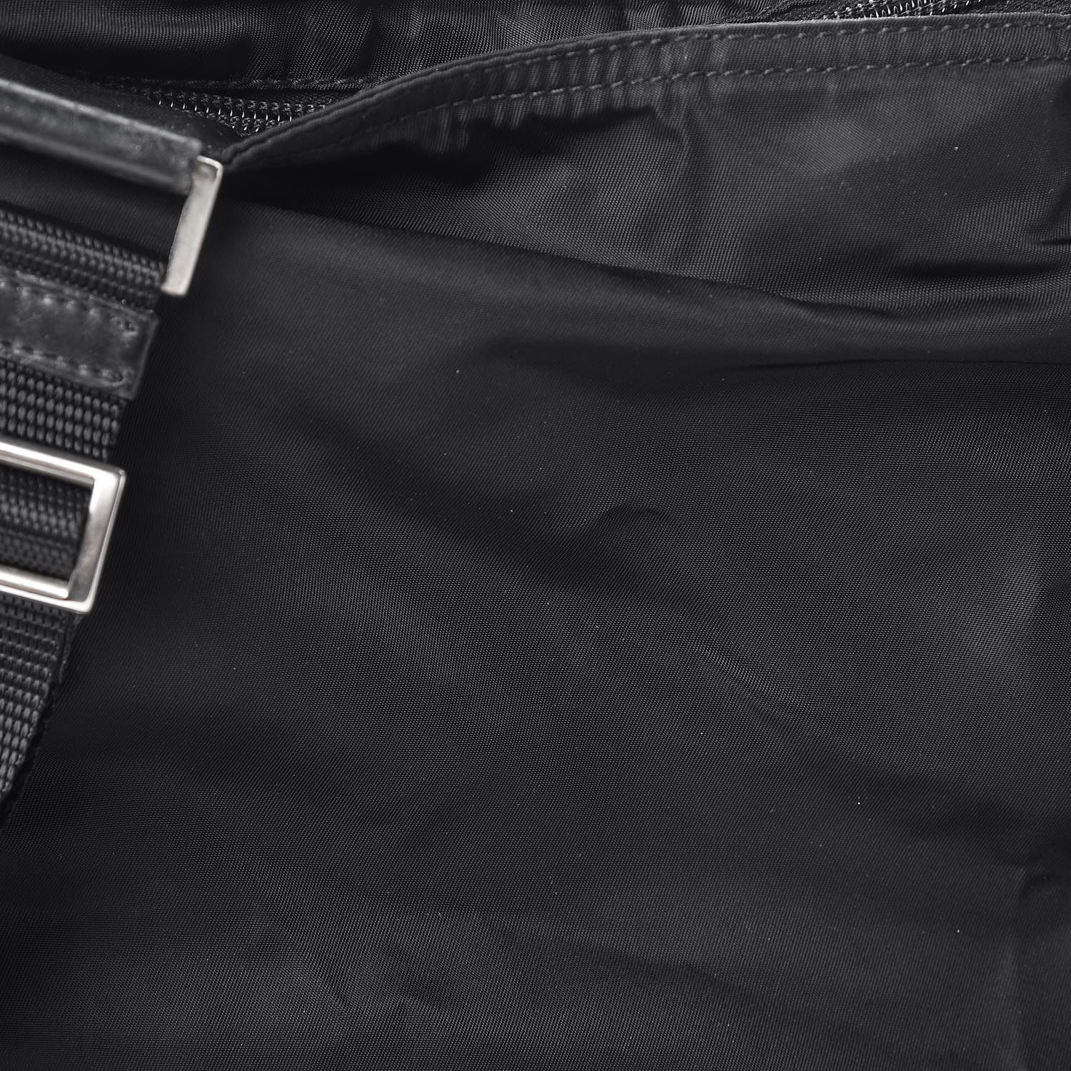 Prada Nylon Flat Messenger Bag Black 11 of 13