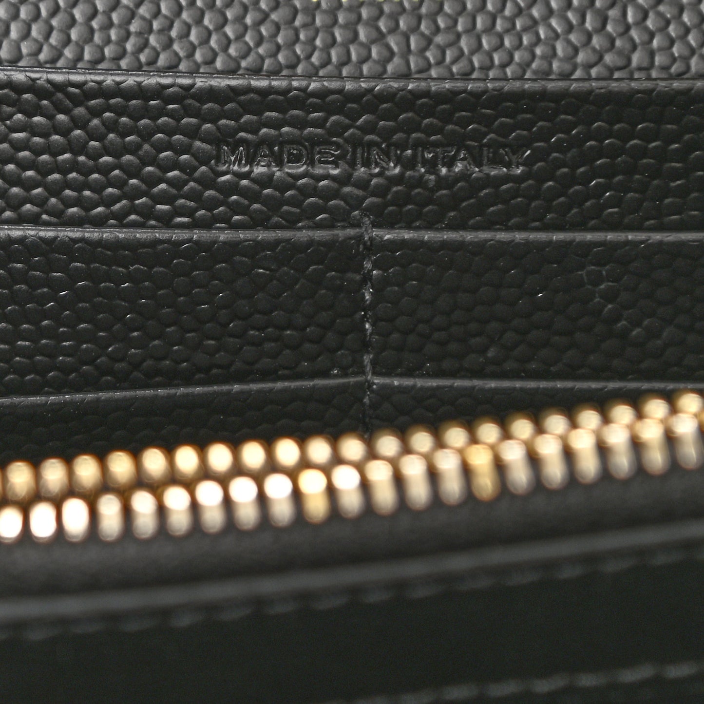 Grain De Poudre Mixed Matelasse Triquilt Monogram Chain Wallet Black