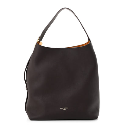 Louis Vuitton Grained Calfskin Low Key Hobo MM Chocolate 1 of 10