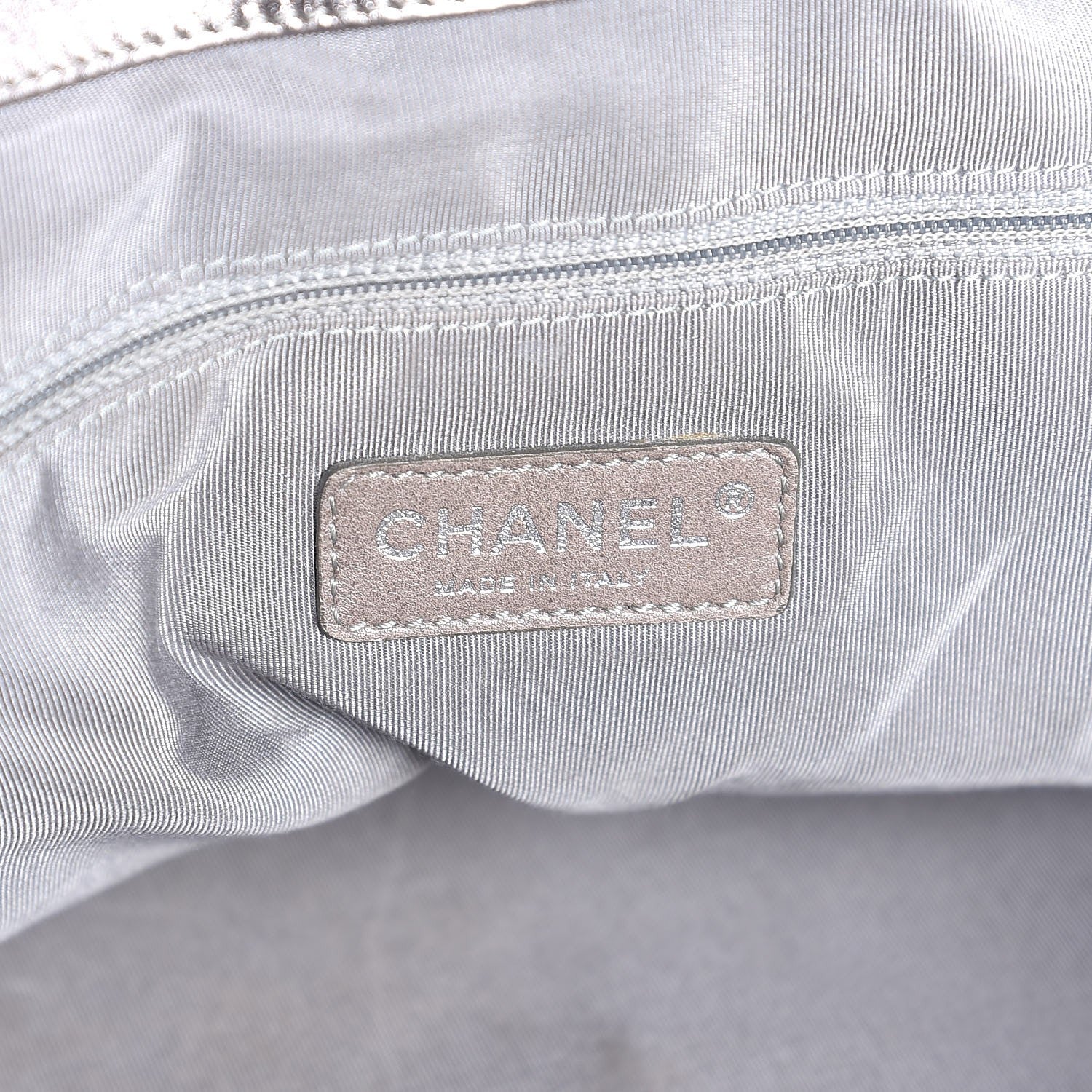 Chanel Metallic Cracked Calfskin Modern Chain Tote Dark Grey 6 of 8