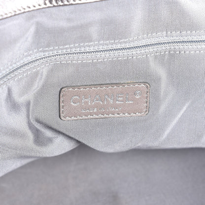 Chanel Metallic Cracked Calfskin Modern Chain Tote Dark Grey 6 of 8