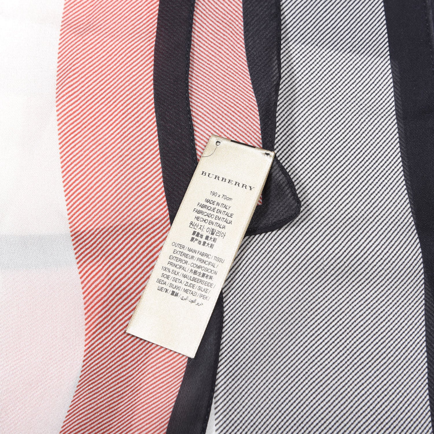 Burberry Silk Giant Heritage Scarf Stone 4 of 4