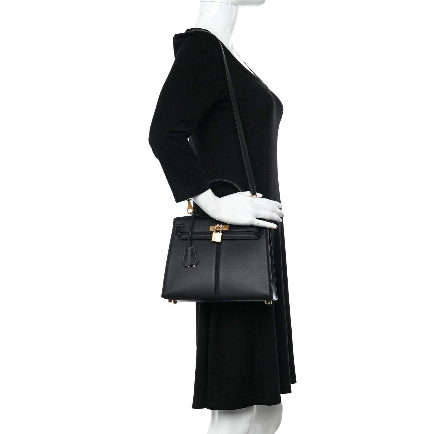 Hermes Swift Kelly Padded Sellier 25 Black 2 of 10