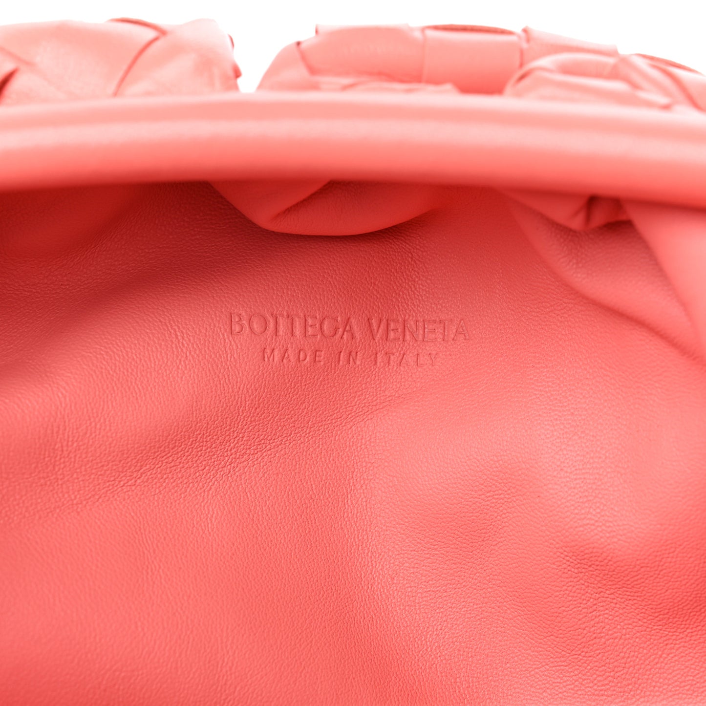 Nappa Maxi Intrecciato The Pouch Oversized Clutch Peach