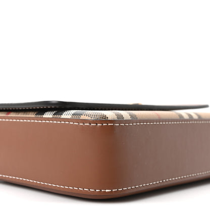 Burberry Calfskin Vintage Check New Hampshire Bag Archive Beige Tan 8 of 9