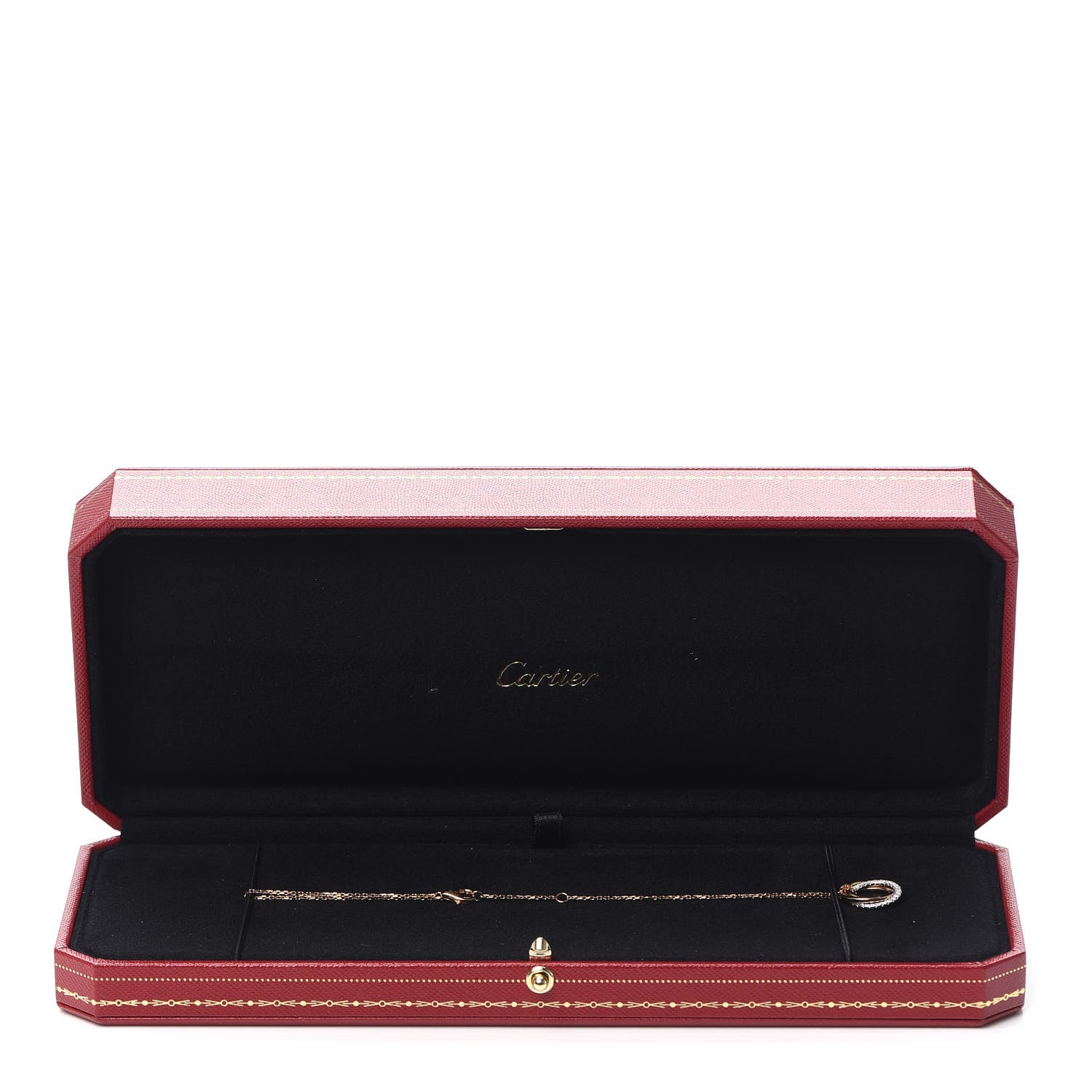 Cartier 18K Pink Yellow White Gold Diamond Trinity Bracelet 8 of 8
