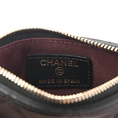 Chanel Aged Calfskin Quilted Reissue Flap Zip Card Holder Black 6 of 9