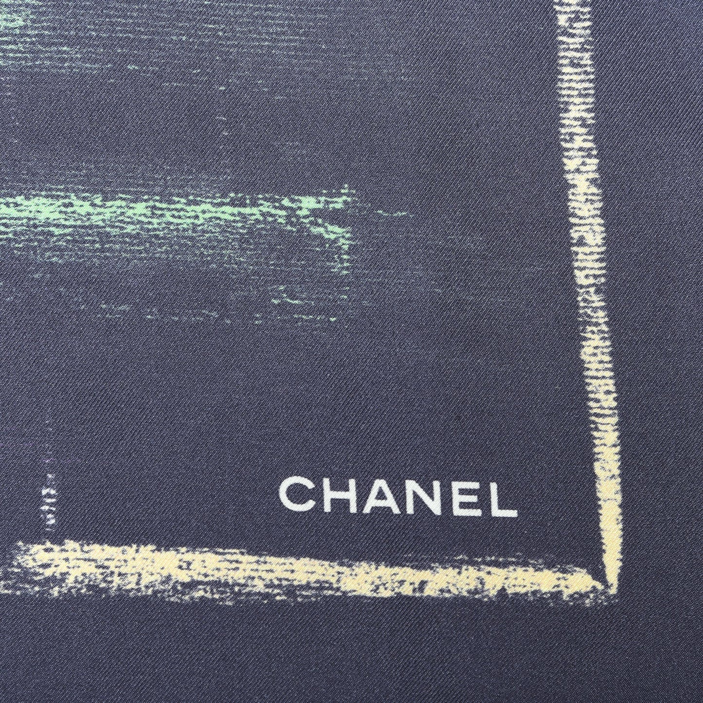 Silk Chalk Print Scarf Multicolor
