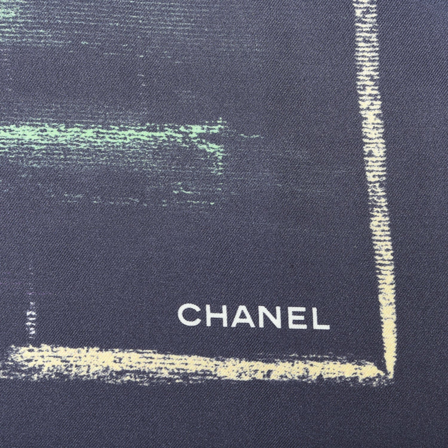 Chanel Silk Chalk Print Scarf Multicolor 2 of 4