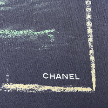 Chanel Silk Chalk Print Scarf Multicolor 2 of 4