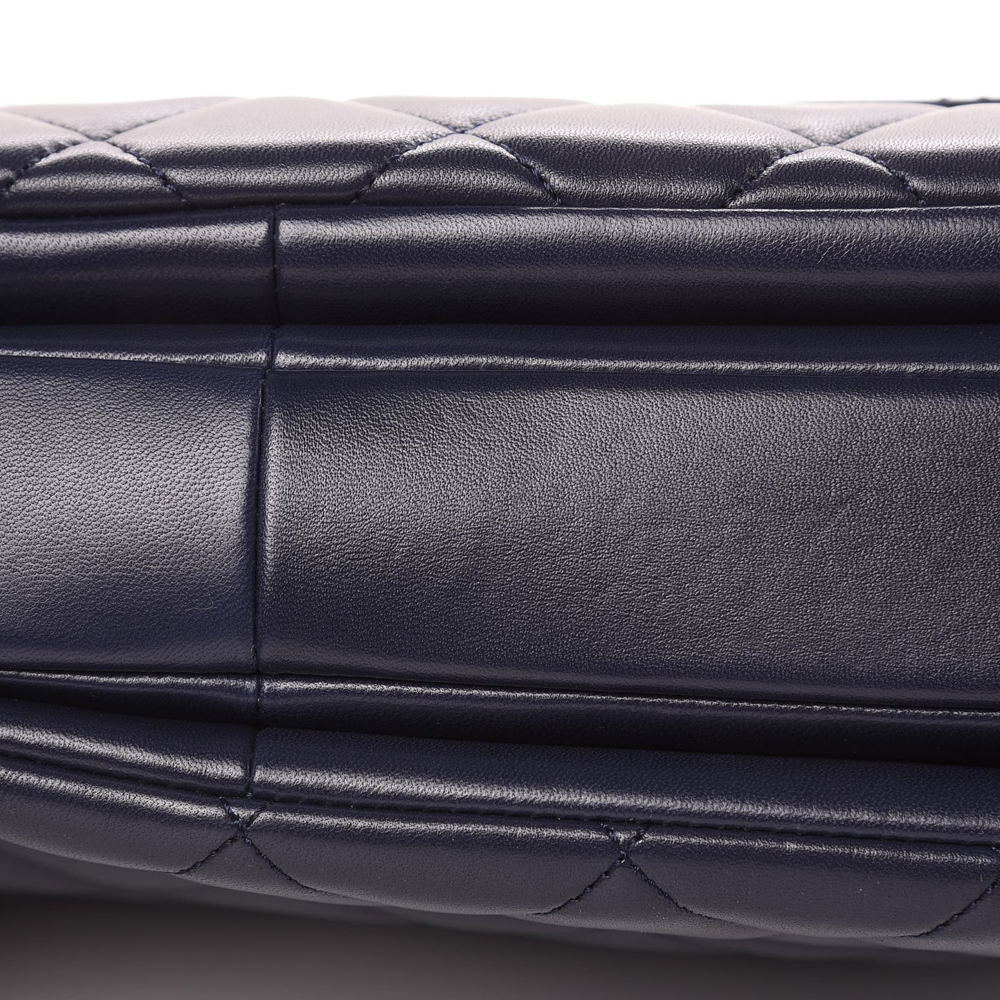 Lambskin Quilted Medium Trendy CC Flap Dual Handle Bag Navy Blue
