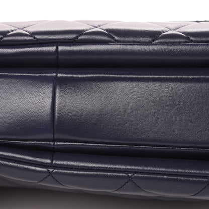 Chanel Lambskin Quilted Medium Trendy CC Flap Dual Handle Bag Navy Blue 12 of 14