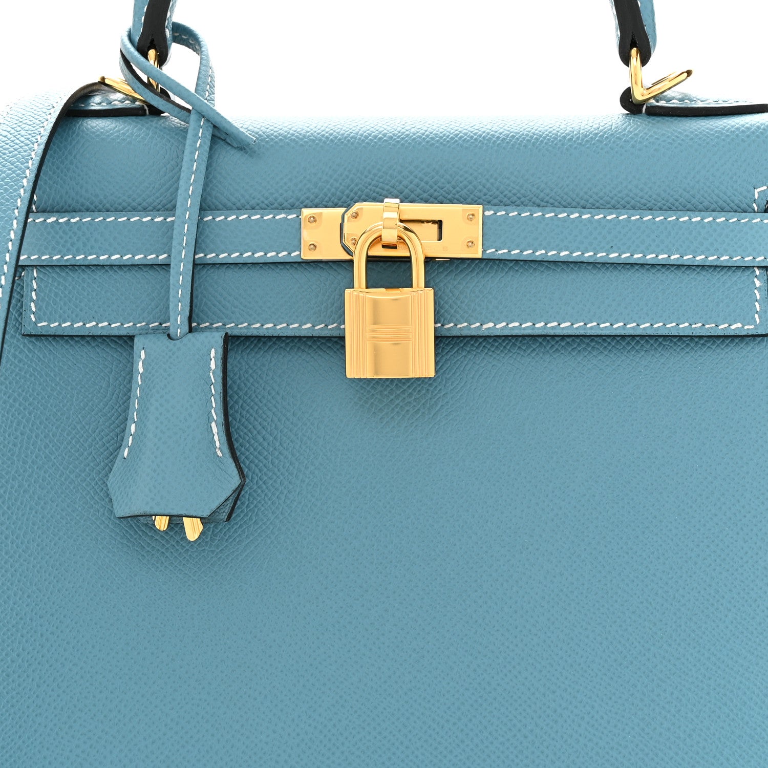 Hermes Epsom Kelly Sellier 25 New Blue Jean 7 of 10