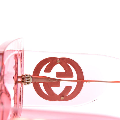 Gucci Acetate Crystal Oversize Sunglasses GG0148S Pink 6 of 8