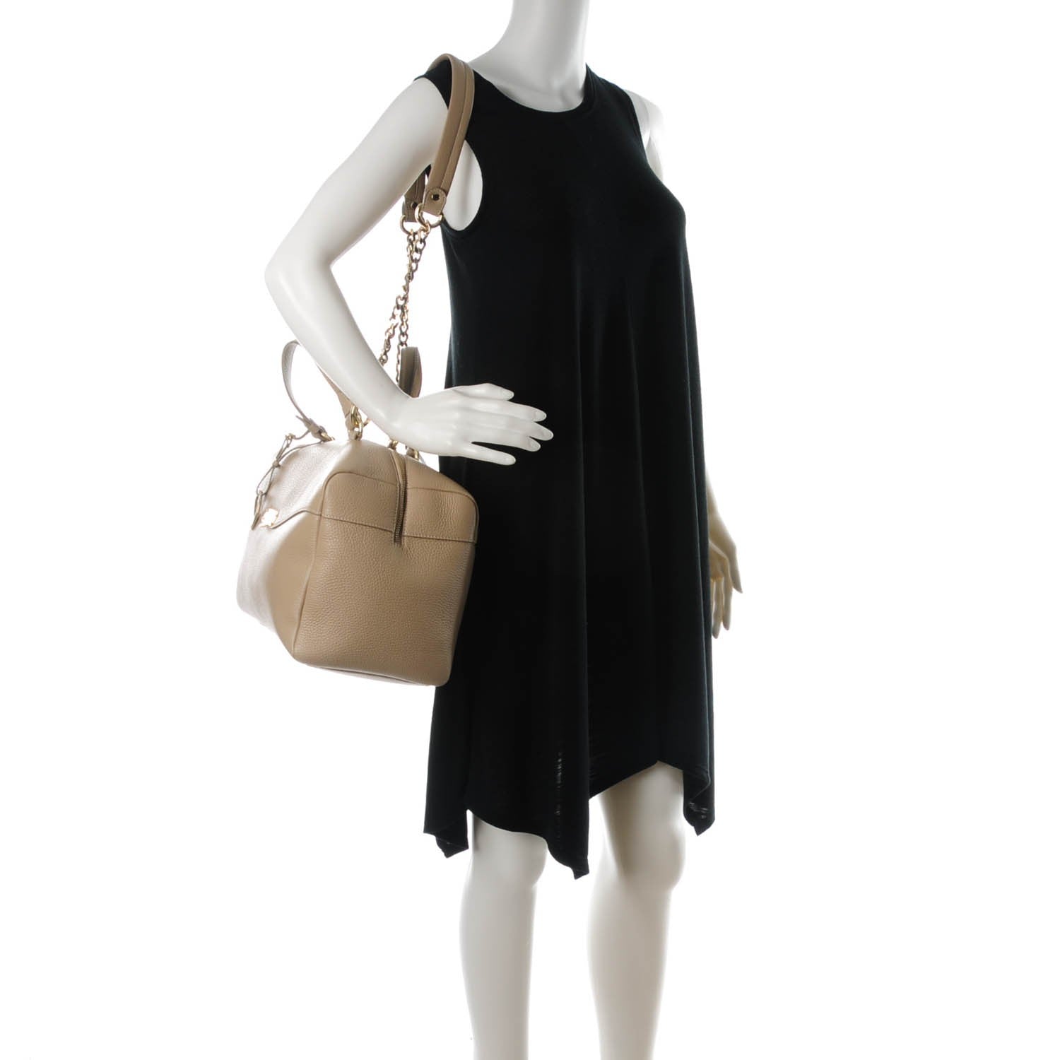 Versace Vitello Boxy Satchel Sand 2 of 6