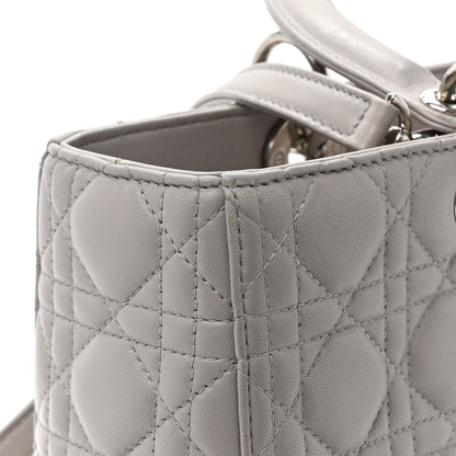 Christian Dior Lambskin Cannage Large Lady Dior Light Grey 15 of 15