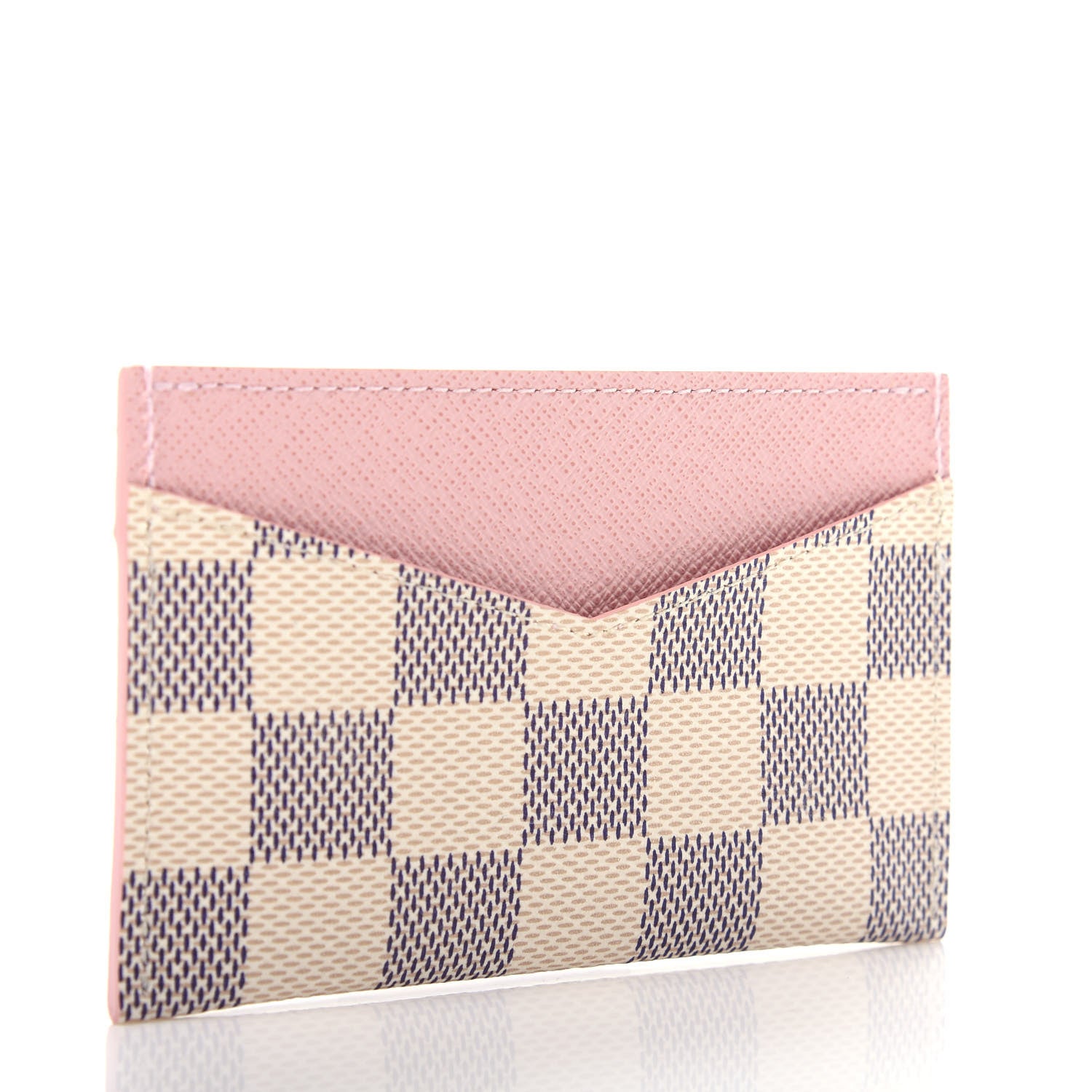 Louis Vuitton Damier Azur Daily Card Holder Rose Ballerine 3 of 8