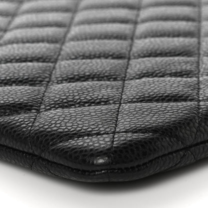 Chanel Caviar Quilted Large Cosmetic Case Black 10 of 11